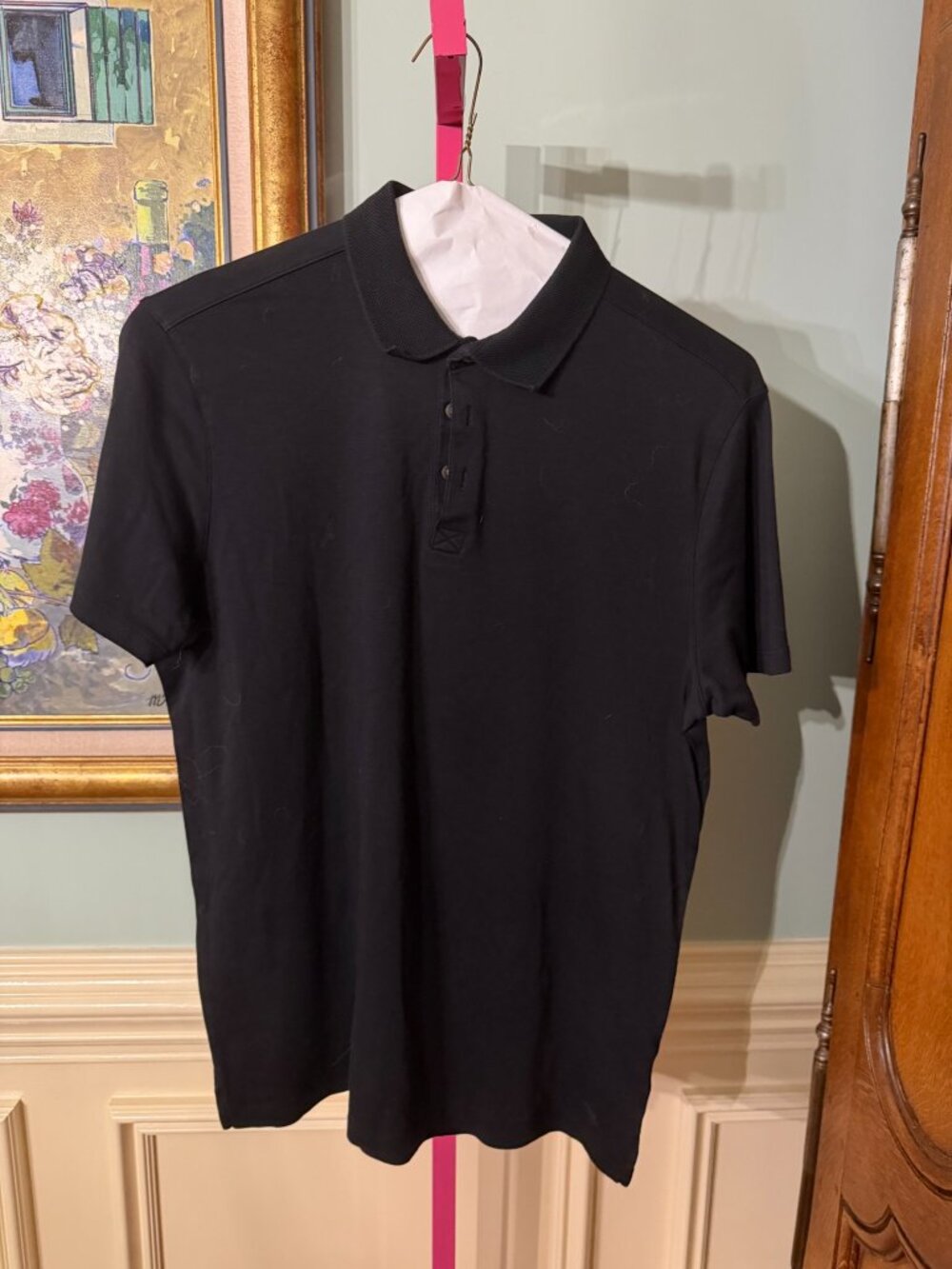 Robert Barakett Men's Black Polo Shirt Size M